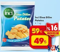 İNCİ ELMA DİLİM PATATES 1 KG